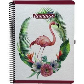 Gıpta 17 x 24 100 Yaprak Çizgili Flamingo Spiralli Sert Kapaklı Defter
