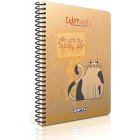 Gıpta 1778 Craft Notes Spiralli Kraft Sert Kapak 17x24 100 Yaprak Kareli Defter