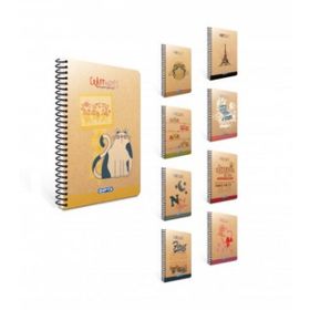 Gıpta 1782 A6 Spiralli Kraft Sert Kapak 100 Yp Kareli Defter