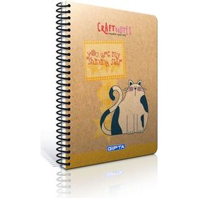 Gıpta 1782 A6 Spiralli Kraft Sert Kapak 100 Yp Kareli Defter
