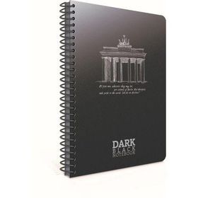 Gıpta 17x24-50 Yaprak Çizgisiz Dark Plastik Kapak Spiralli Defter