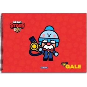 Gıpta 17x24 cm Brawl Star 15 Yaprak 12'li Spiralli Resim Defteri