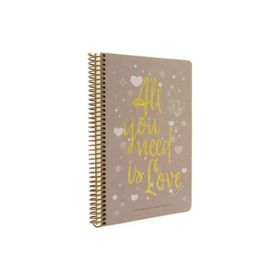 Gıpta 17X24 Love Book Kareli Spiralli Sert Kapakli Defter