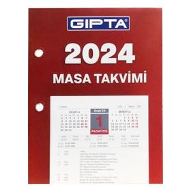 Gıpta 2024 10x13 cm Renkli Blok Masa Takvimi