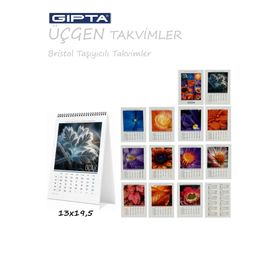 Gıpta 2024 Flower 13x19.5 Bristol Üçgen Masa Takvimi