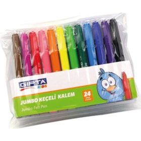 Gıpta 24 Renk Jumbo Keçeli Kalem