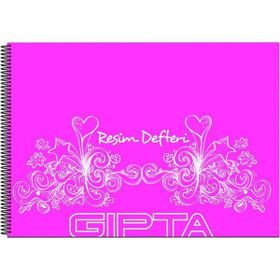 Gıpta 25 Yaprak 17x24 Spiralli Plastik Kapak Resim Defteri