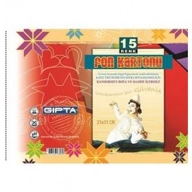 Gıpta 25x35 15 Renk Fon Kartonu