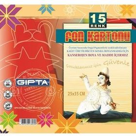 Gıpta 25x35 15 Renk Fon Kartonu