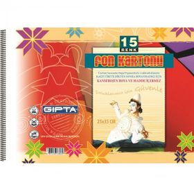 Gıpta 25x35 15 Renk Fon Kartonu