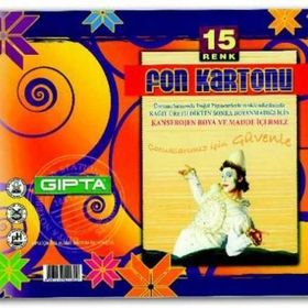 Gıpta 25x35 15 Renk Fon Kartonu
