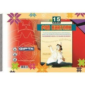 Gıpta 25x35 15 Renk Fon Kartonu