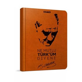 Gıpta 26009 X14 Atatürk Spiralli Sert 120 Yaprak Çizgili Defter