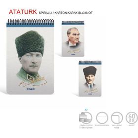 Gıpta 2611 A5 Atatürk Spralli Karton 100 Yaprak Çizgili Bloknot