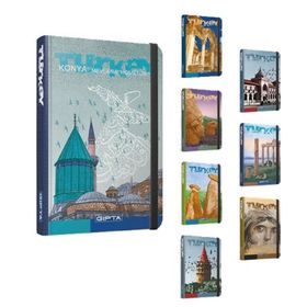 Gıpta 2718 Turkey Serisi 13x21 cm Sert Kapak Çizgili 120 Yaprak Defter