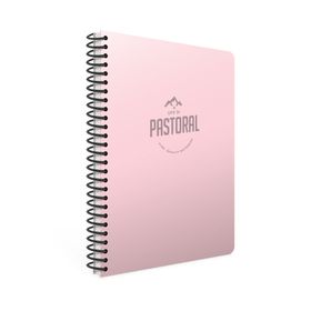 Gıpta 3250 Pastoral 17x24 60 Yaprak Plastik Kapak Spiralli Kareli Pembe Defter