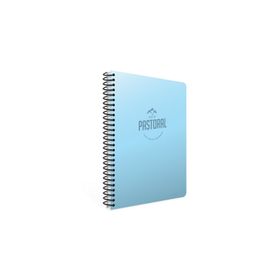 Gıpta 3252 Pastoral 17x24 72 Yaprak Plastik Kapak Spiralli Kareli Mavi Defter