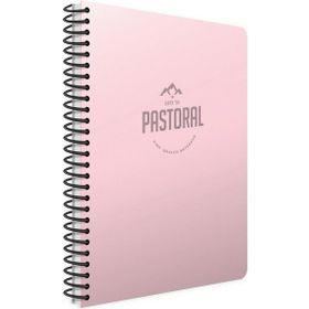 Gıpta 3252 Pastoral 17x24 72 Yaprak Plastik Kapak Spiralli Kareli Pembe Defter