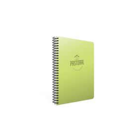 Gıpta 3252 Pastoral 17x24 72 Yaprak Plastik Kapak Spiralli Kareli Yeşil Defter