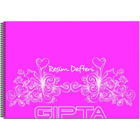 Gıpta 35x50 cm 25 Yaprak 4 lü Pp Kapak Spiralli Resim Defteri