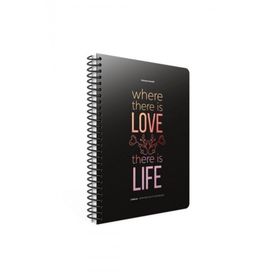 Gıpta 3647 Life-Book 19x26 Spiralli Karton Kapak 100 Yaprak Kareli Defter