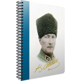 Gıpta 409-AKK Atatürk Günlük Ajanda 17x24 cm Spiralli Sert Kapak Defter