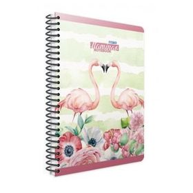 Gıpta 4171 Flamingo Spiralli Karton Kapak 19x26 cm 100 Yaprak Çizgili Defter