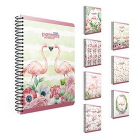 Gıpta 4171 Flamingo Spiralli Karton Kapak 19x26 cm 100 Yaprak Çizgili Defter