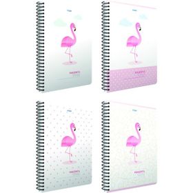 Gıpta 4171 Flamingo Spiralli Karton Kapak 19x26 cm 100 Yaprak Çizgili Defter