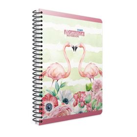 Gıpta 4171 Flamingo Spiralli Karton Kapak 19x26 cm 100 Yaprak Çizgili Defter