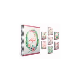 Gıpta 4171 Flamingo Spiralli Karton Kapak 19x26 cm 100 Yaprak Çizgili Defter