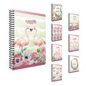 Gıpta 4173 Flamingo Spiralli Karton Kapak 17x24 cm 100 Yaprak Çizgili Defter