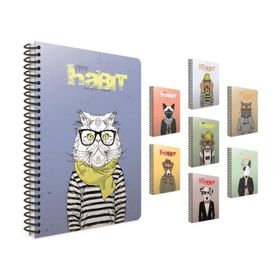 Gıpta 4393 A4 Habit Spiralli Karton 80 Yaprak Kareli Defter