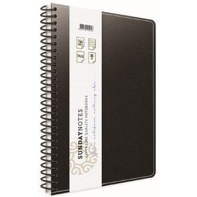 Gıpta 5044 Sunday Notes A4 Spiralli Deri Kapaklı 140 Yaprak Çizgili Defter
