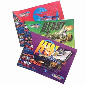 Gıpta 50935 25X35 Hot Wheels Spiralli 15 Yaprak Resim Defteri