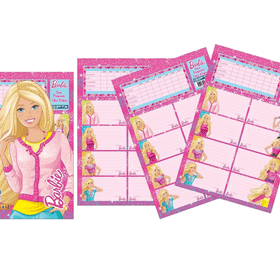 Gıpta 5460 Barbie Ders Programlı 16x24 3 Yaprak Okul Etiketi