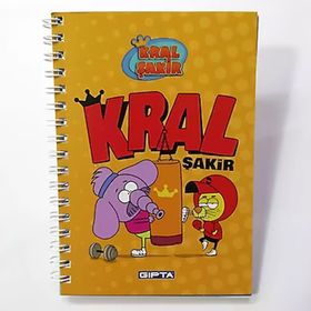 Gıpta 6014 Kral Şakir A6 Spiralli 80 Yaprakçizgili Defter
