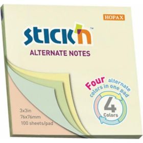 Gıpta 76 x 76 mm Neon 4 Renk Stickn Yapışkanlı Not Kağıdı