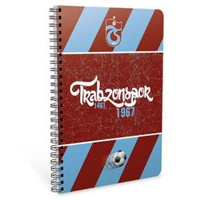Gıpta 8629 Bloknot Taraftar Trabzonspor Spiralli Karton Kapak Çizgili 80 Yaprak A6 Defter