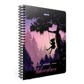 Gıpta A4 100 Yaprak Kareli Adventure Spiralli Karton Kapaklı Defter