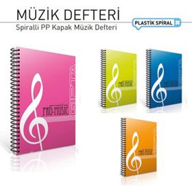 Gıpta A4 60 Yaprak Plastik Kapak Spiralli Müzik Defteri