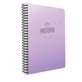 Gıpta A4 72 Yaprak Kareli Spriralli PP Kapak Mor Pastoral Defter
