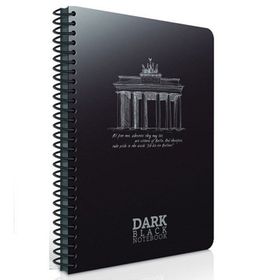 Gıpta A4 Çizgisiz Siyah Pp Kapak Dark 50 Yaprak Spiralli Defter