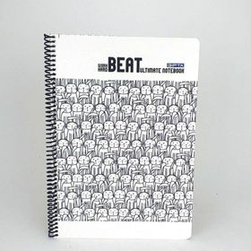 Gıpta A4 Spiralli Çizgili Desenli 80 Yaprak Beyaz Defter
