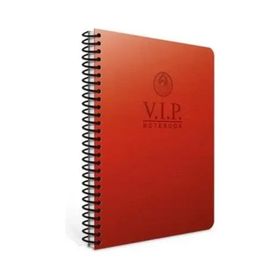 Gıpta A4 Vip Deri Kapak Kırmızı Spiralli Kareli Defter