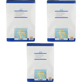 Gıpta A5 Prisma Çizgili Spiralli Karton Kapaklı Bloknot 100 Yaprak 3'lü Defter