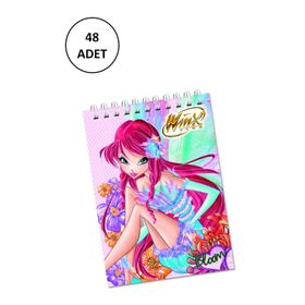 Gıpta A7 Spiralli Mini 48 Adet Winx Bloknot