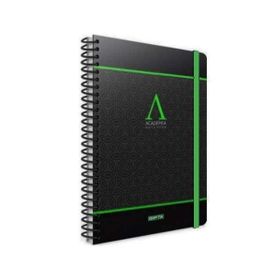 Gıpta Academia Spiralli Siyah Yeşil Sert Kapak 120 Yaprak 17x24 Çizgili Defter