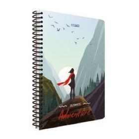 Gıpta Adventure Spiralli Kuşlar Karton Kapak 80 Yaprak A4 Çizgili Defter