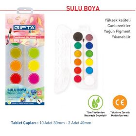 Gıpta Aquarell 12 Renk Sulu Boya Kalemi
